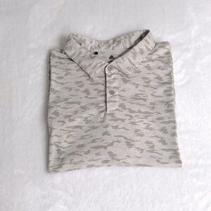 Adidas Men’s Golf Polo beige and khaki print size XL